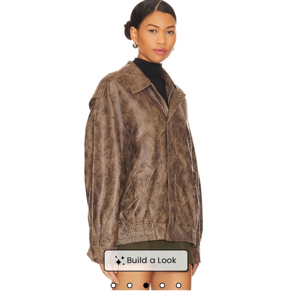 Lioness Kenny Bomber Jacket in Chocolate - Picture 3 of 4